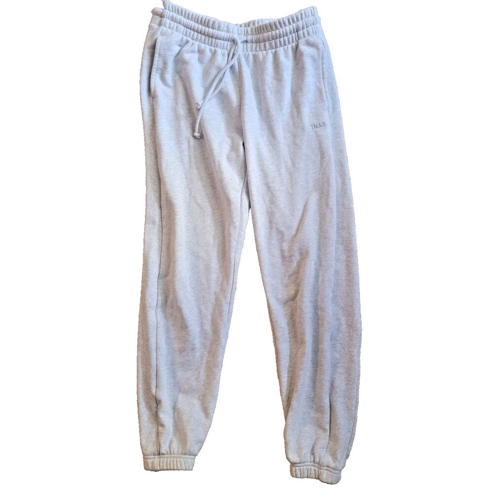 Aritzia TNA Terry Sweatfleece Boyfriend Fit Jogger Sweatpants Heather Grey Sz XS